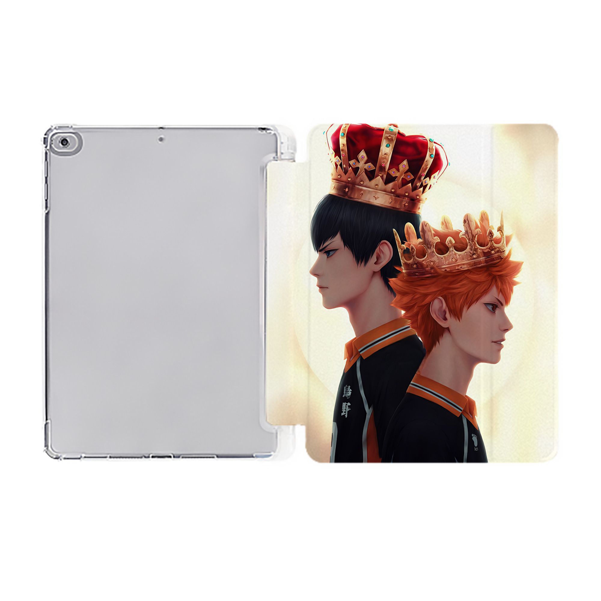 （画像用） ハイキュー!! Haikyu!! IPad ケース ペン収納付き 三つ折りスタンド PUレザー×シリコン 対応機種9.5/10.5/10.9インチ
